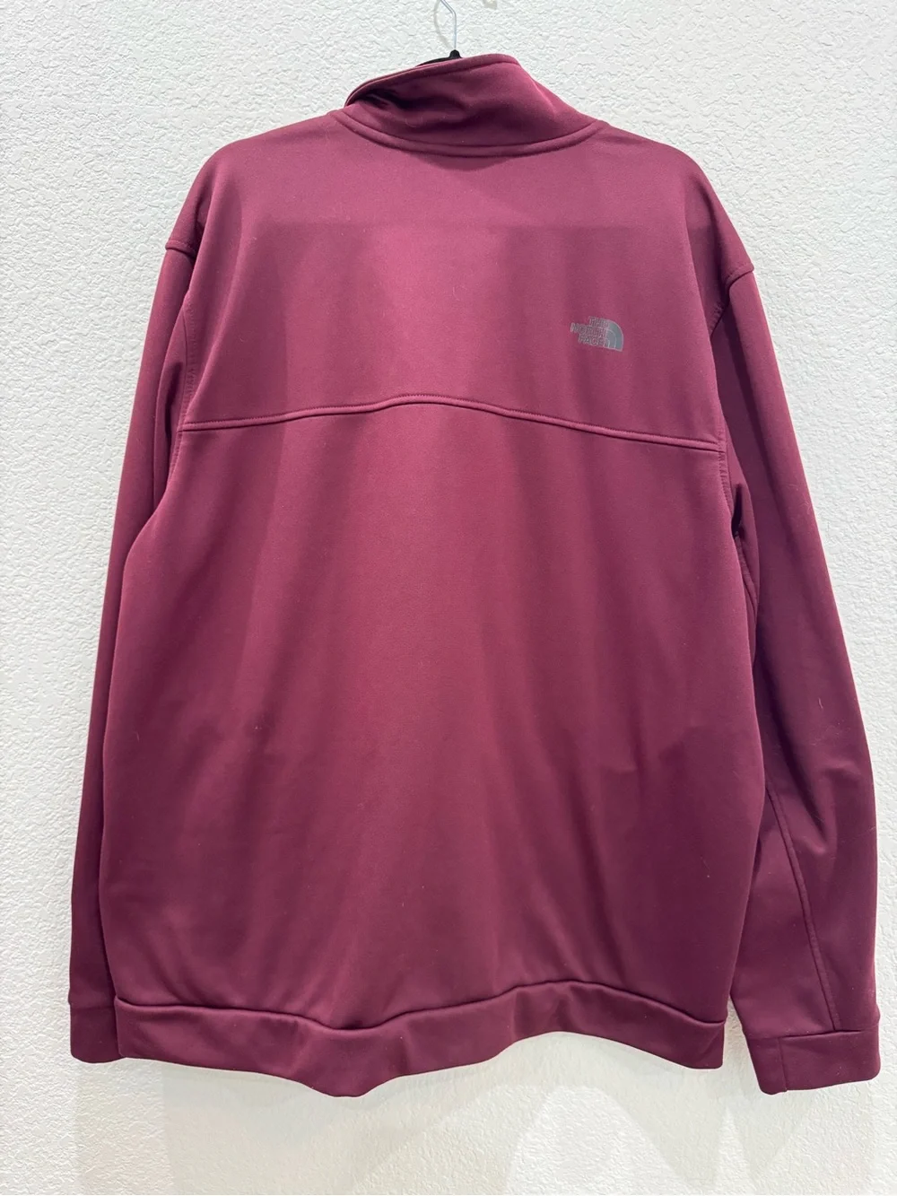The North Face Mens XXL 2XL Burgundy Full Zip Fleece Jacket Hiking Outdoor